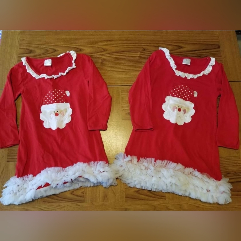 Red Santa Kids Dresses